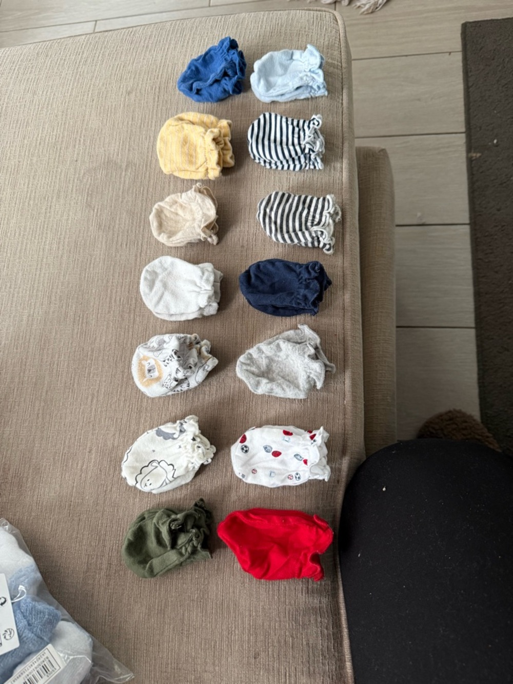 Baby Mittens Set - Assorted Blue, Red, Green, Yellow & Neutrals